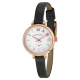 Buy Shop Marc Jacobs Sally White Dial Black Leather Strap Watch for Women - MBM1352 USA Online