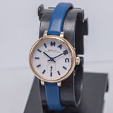 Buy Shop Marc Jacobs Sally White Dial Blue Leather Strap Watch for Women - MBM1354 USA Online