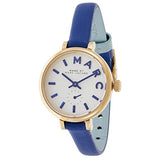 Buy Shop Marc Jacobs Sally White Dial Blue Leather Strap Watch for Women - MBM1354 USA Online