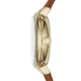 Buy Shop Marc Jacobs Sally White Dial Brown Leather Strap Watch for Women - MBM1351 USA Online