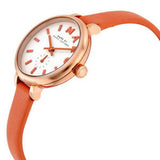 Buy Shop Marc Jacobs Sally White Dial Orange Leather Strap Watch for Women - MBM1355 USA Online