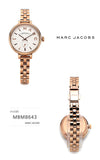 Buy Shop Marc Jacobs Sally White Dial Rose Gold Steel Strap Watch for Women - MBM8643 USA Online