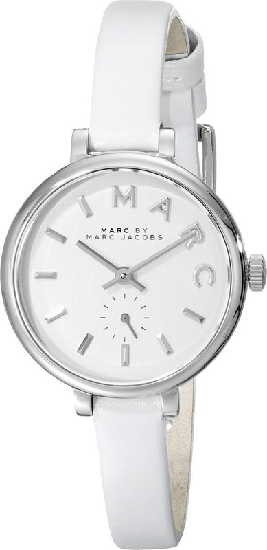 Buy Shop Marc Jacobs Sally White Dial White Leather Strap Watch for Women - MBM1350 USA Online