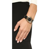 Buy Shop Marc Jacobs Tether Black Dial Black Leather Strap Watch for Women - MBM1376 USA Online