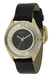 Buy Shop Marc Jacobs Tether Black Dial Black Leather Strap Watch for Women - MBM1376 USA Online