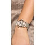 Buy Shop Marc Jacobs Tether Grey Dial Grey Leather Strap Watch for Women - MBM1375 USA Online