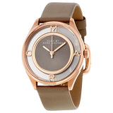Buy Shop Marc Jacobs Tether Grey Dial Grey Leather Strap Watch for Women - MBM1375 USA Online