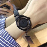 Buy Shop Marc Jacobs Tether Transparent Black Dial Black Leather Strap Watch for Women - MBM1379 USA Online
