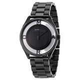 Buy Shop Marc Jacobs Tether Transparent Black Dial Black Steel Strap Watch for Women - MBM3415 USA Online