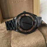Buy Shop Marc Jacobs Tether Transparent Black Dial Black Steel Strap Watch for Women - MBM3419 USA Online