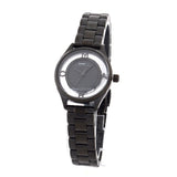 Buy Shop Marc Jacobs Tether Transparent Black Dial Black Steel Strap Watch for Women - MBM3419 USA Online