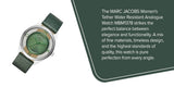 Buy Shop Marc Jacobs Tether Transparent Green Dial Green Leather Strap Watch for Women - MBM1378 USA Online