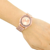 Buy Shop Marc Jacobs Tether Transparent Rose Gold Dial Rose Gold Steel Strap Watch for Women - MBM3414 USA Online