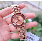 Buy Shop Marc Jacobs Tether Transparent Rose Gold Dial Rose Gold Steel Strap Watch for Women - MBM3414 USA Online