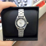 Buy Shop Marc Jacobs Tether Transparent Silver Dial Silver Steel Strap Watch for Women - MBM3416 USA Online
