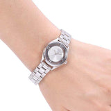 Buy Shop Marc Jacobs Tether Transparent Silver Dial Silver Steel Strap Watch for Women - MBM3416 USA Online
