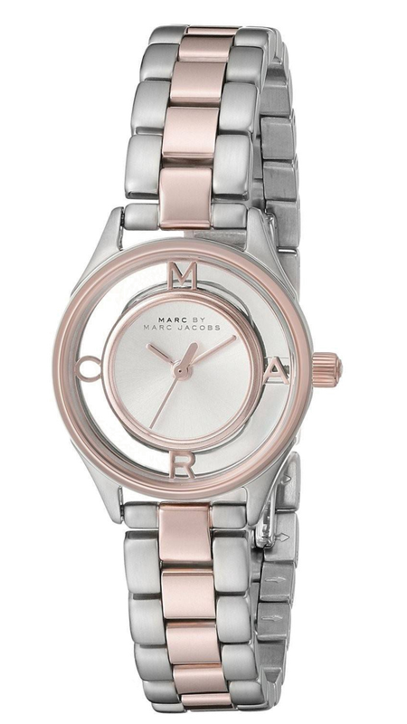 Buy Shop Marc Jacobs Tether Transparent White Dial Two Tone Steel Strap Watch for Women - MBM3418 USA Online