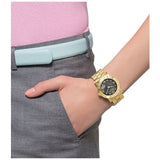 Buy Shop Marc Jacobs Amy Black Dial Gold Steel Strap Watch for Women - MBM3273 USA Online