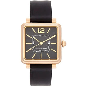 Buy Shop Marc Jacobs Vic Black Dial Black Leather Strap Watch for Women - MJ1522 USA Online