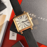 Buy Shop Marc Jacobs Vic Silver Dial Black Leather Strap Watch for Women - MJ1437 USA Online