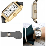 Buy Shop Marc Jacobs Vic Silver Dial Black Leather Strap Watch for Women - MJ1437 USA Online