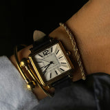 Buy Shop Marc Jacobs Vic Silver Dial Black Leather Strap Watch for Women - MJ1437 USA Online