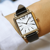 Buy Shop Marc Jacobs Vic Silver Dial Black Leather Strap Watch for Women - MJ1437 USA Online