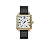 Buy Shop Marc Jacobs Vic Silver Dial Black Leather Strap Watch for Women - MJ1437 USA Online