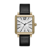 Buy Shop Marc Jacobs Vic Silver Dial Black Leather Strap Watch for Women - MJ1437 USA Online