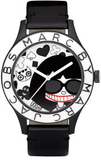 Buy Shop Marc Jacobs White & Black Dial Black Leather Strap Watch for Women - MBM1148 USA Online