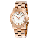 Buy Shop Marc Jacobs Amy White Dial Rose Gold Steel Strap Watch for Women - MBM3077 USA Online