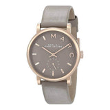 Buy Shop Marc Jacobs Baker Grey Dial Grey Leather Strap Watch for Women - MBM1266 USA Online