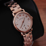 Buy Shop Marc Jacobs Baker White Dial Rose Gold Steel Strap Watch for Women - MBM3248 USA Online