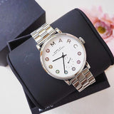 Buy Shop Marc Jacobs Marc White Dial Silver Steel Strap Watch for Women - MBM3420 USA Online