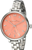 Marc Jacobs Sally Orange Dial Silver Stainless Steel Strap Watch for Women - MBM3365