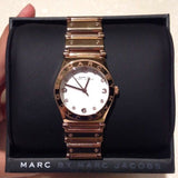 Buy Shop Marc Jacobs Amy White Dial Rose Gold Steel Strap Watch for Women - MBM8559 USA Online