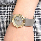 Buy Shop Marc Jacobs Amy Grey Dial Grey Leather Strap Watch for Women - MBM1287 USA Online