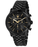Buy Shop Maserati Epoca Chronograph Limited Edition Black Dial Black Steel Strap Watch For Men - R8873618020 USA Online