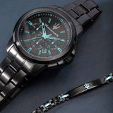 Buy Shop Maserati Aqua Edition Quartz Precision Chronograph Black Dial Watch For Men - R8873644003 USA Online