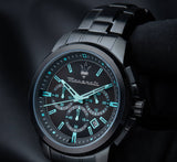 Buy Shop Maserati Aqua Edition Quartz Precision Chronograph Black Dial Watch For Men - R8873644003 USA Online