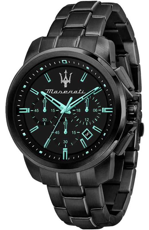 Buy Shop Maserati Aqua Edition Quartz Precision Chronograph Black Dial Watch For Men - R8873644003 USA Online