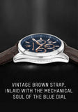 Buy Shop Maserati Attraction Limited Edition Chronograph Blue Dial Brown Leather Strap Watch for Men - R8851151003 USA Online