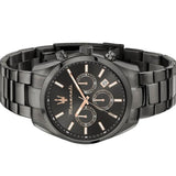 Buy Shop Maserati Attrazione Chronograph Black Dial Black Steel Strap Watch for Men - R8853151001 USA Online