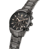 Buy Shop Maserati Attrazione Chronograph Black Dial Black Steel Strap Watch for Men - R8853151001 USA Online