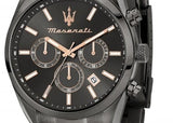 Buy Shop Maserati Attrazione Chronograph Black Dial Black Steel Strap Watch for Men - R8853151001 USA Online