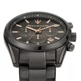 Buy Shop Maserati Attrazione Chronograph Black Dial Black Steel Strap Watch for Men - R8853151001 USA Online
