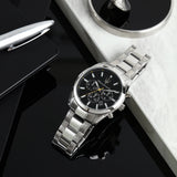 Buy Shop Maserati Attrazione Chronograph Black Dial Silver Steel Strap Watch for Men - R8853151010 USA Online