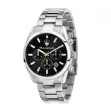 Buy Shop Maserati Attrazione Chronograph Black Dial Silver Steel Strap Watch for Men - R8853151010 USA Online