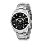 Buy Shop Maserati Attrazione Chronograph Black Dial Silver Steel Strap Watch for Men - R8853151010 USA Online