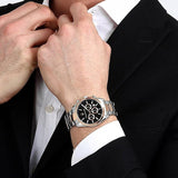 Buy Shop Maserati Attrazione Chronograph Black Dial Two Tone Steel Strap Watch for Men - R8853151002 USA Online